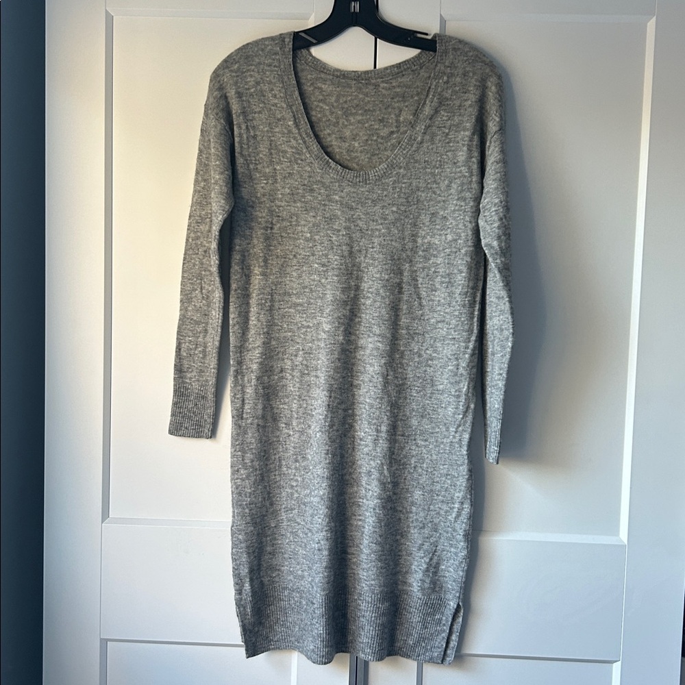 Wilfred Heather Gray Long Sleeve Wool Sweater Dress XS
